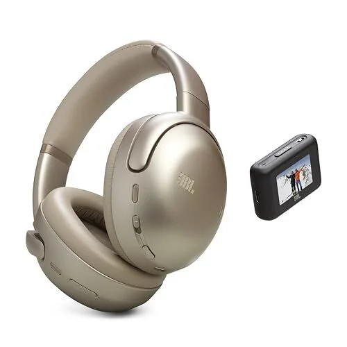 JBL Tour One M3 Smart Tx - Wireless Over-Ear Noise Cancelling Headphones with Smart Transmitter, Hi-Res Audio (3.5mm or USB-C), Spatial 360 Sound with Head Tracking & 70Hrs of Playback (Mocha)