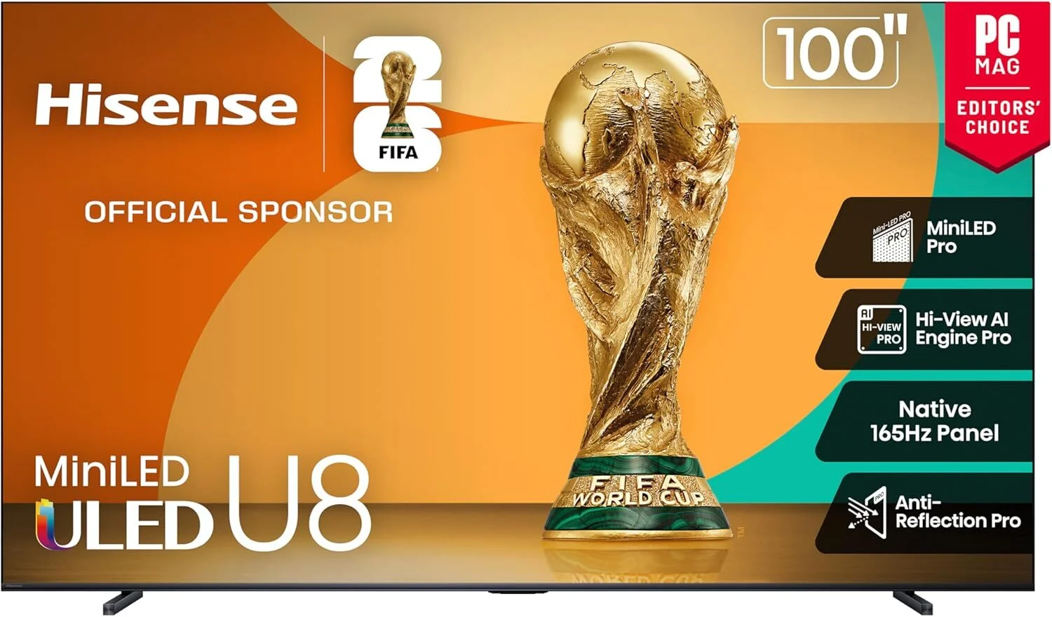 Hisense 100" Class U8 Mini-LED QLED TV