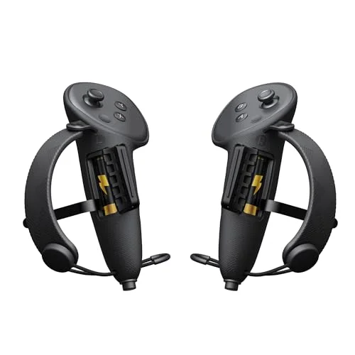 Amvr Extended Controller Grips Cover Compatible With Meta/oculus Quest 3s/quest 3 Accessories, With Battery Opening Cover and Knuckle Straps Protector