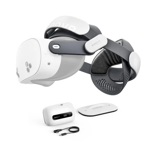 Bobovr M3 Pro+ Battery Head Strap Compatible With Meta Quest 3s and Quest 3, Includes Bm60 Battery and Fast Charging Dock, Dual-Mode Vr Strap, Reduced Face Pressure, Stable Fit for Active Play