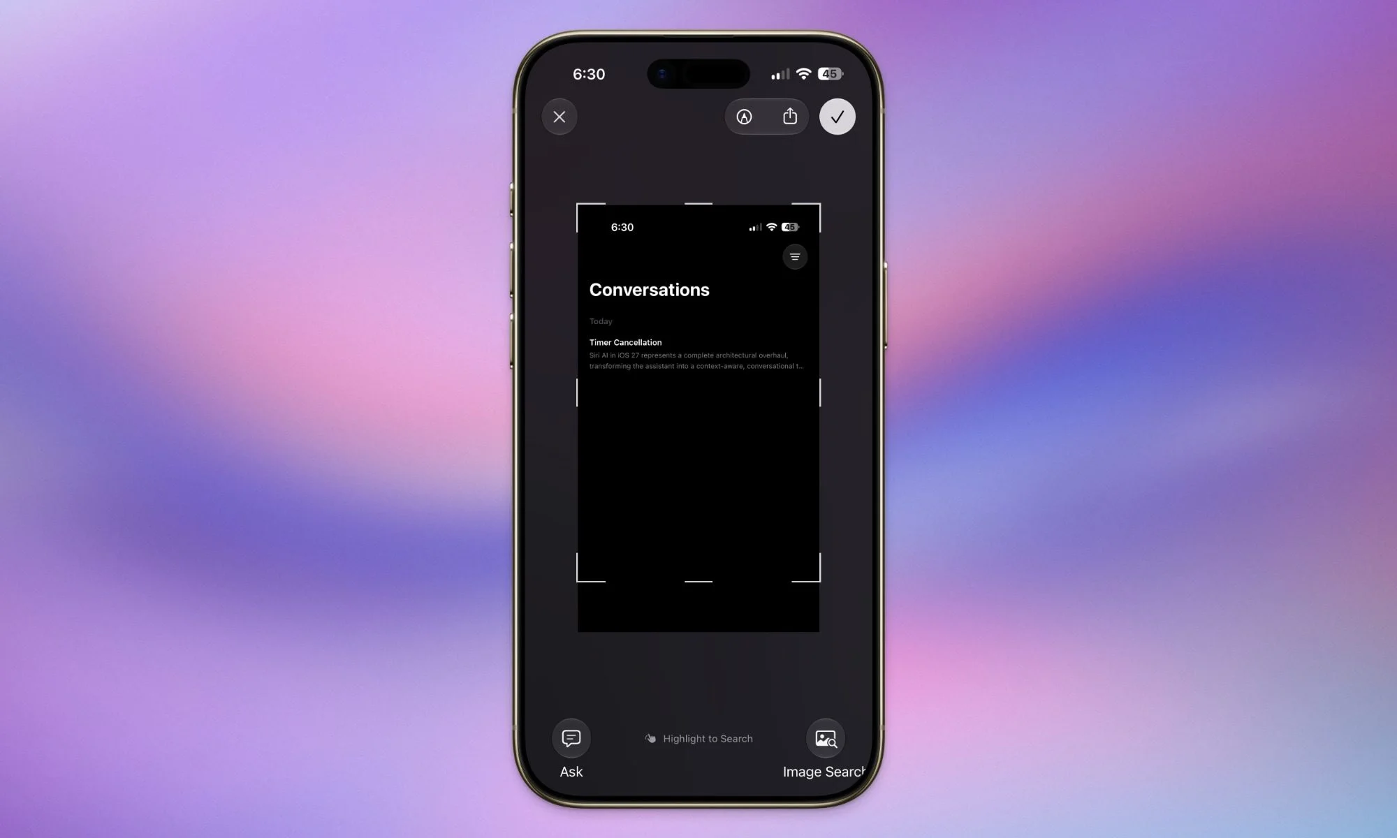 crop tool in iphone