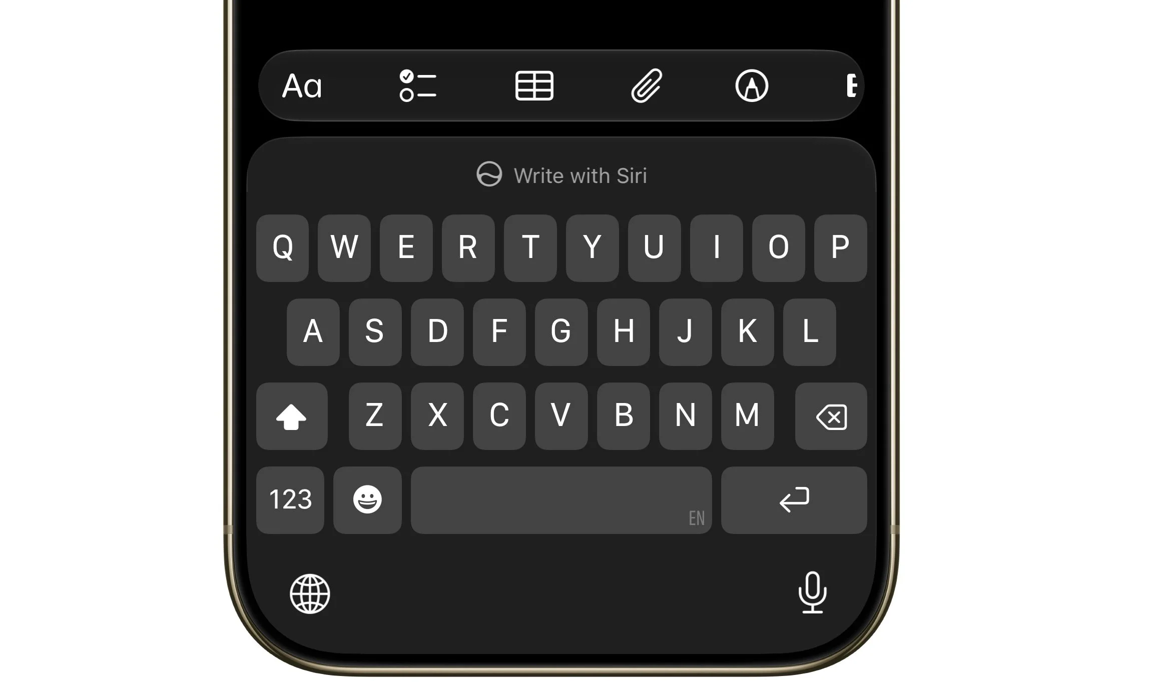 Write with Siri