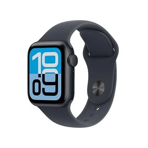 Apple Watch SE 3 [GPS 40mm] Smartwatch with Midnight Aluminium Case with Midnight Sport Band - S/M. Fitness and Sleep Trackers, Heart Rate Monitor, Always-On Display, Water Resistant