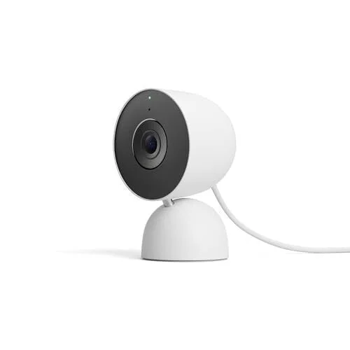 Google Nest Cam Indoor 2K Wired 3rd Gen Camera (Snow)