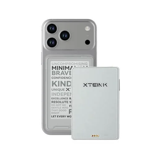 XTEINK X3 eBook Reader (Developer Edition), 3.7" Pocket E-Ink eReader, Ultra-Thin 0.2", 2 oz, Magnetic-Ready Pogo-Pin Charging, Gyroscope Page-Turn, Distraction-Free Reading, 16GB, Mist Gray