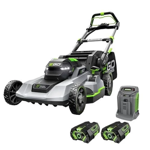 EGO POWER+ Electric Lawn Mower, Self-Propelled Cordless with Touch Drive, Includes (2) 56V 4.0Ah Batteries and Rapid Charger &ndash; LM2122SP-2