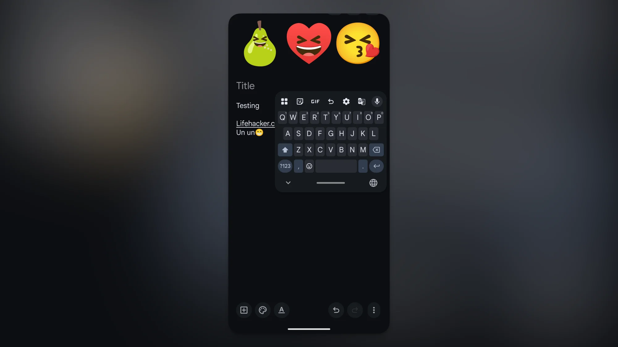 Gboard floating keyboard.