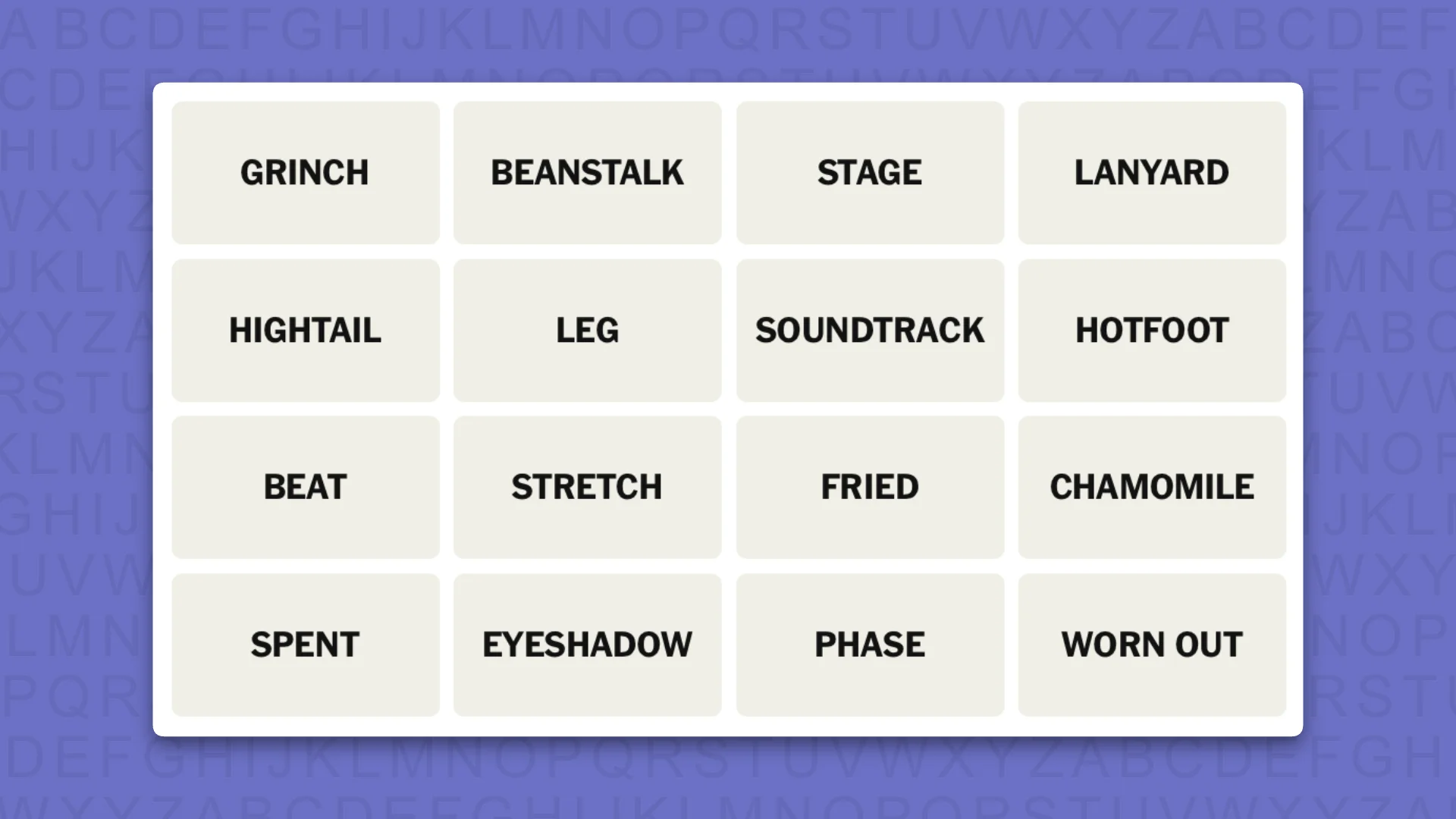 NYT Connections hints for game 1161 on a purple background