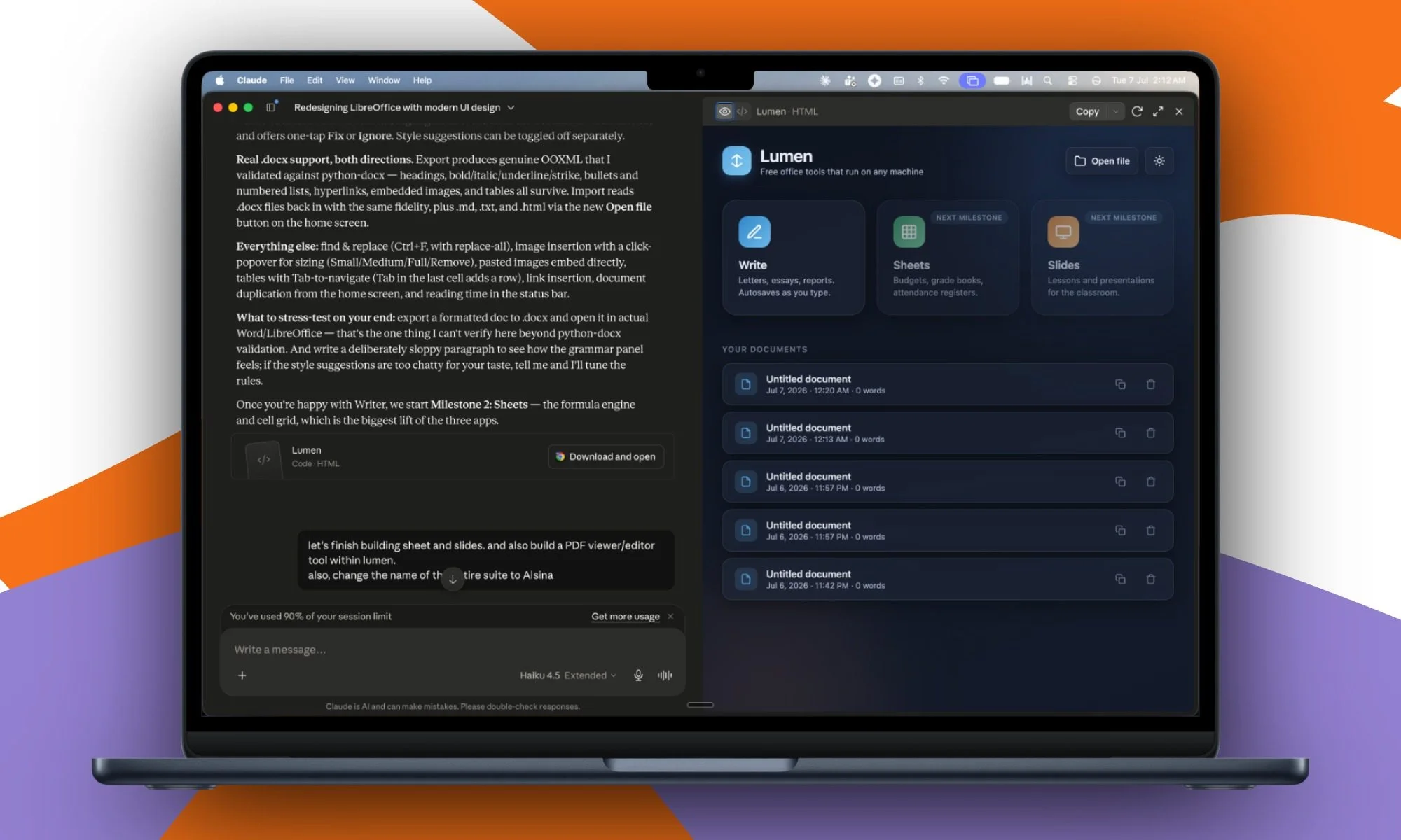 Claude AI on Mac.