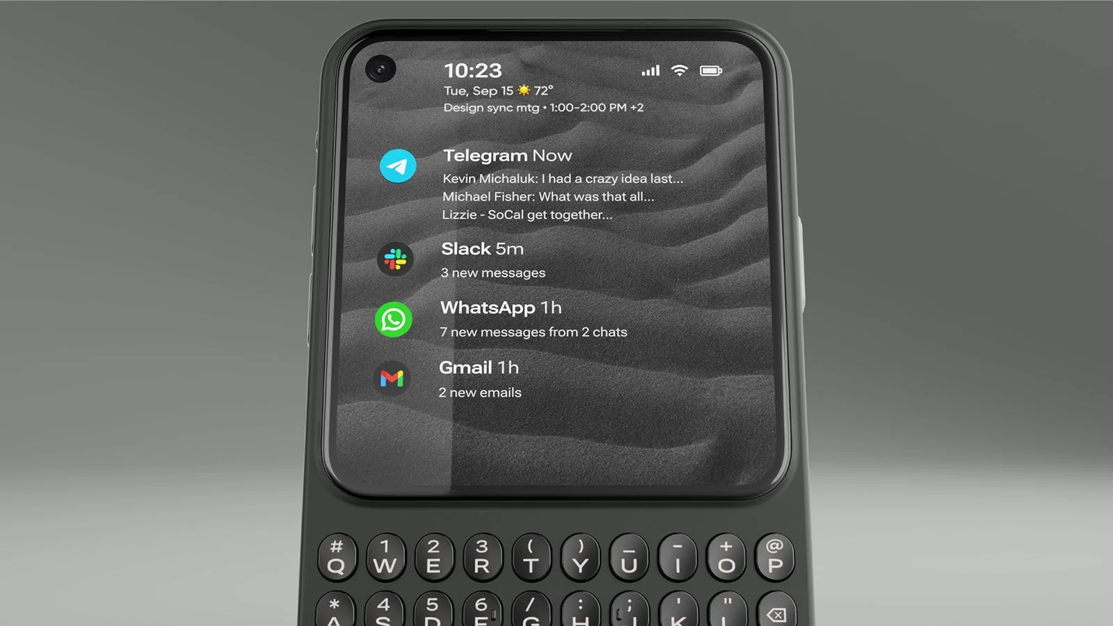 A Clicks Communicator on a grey background