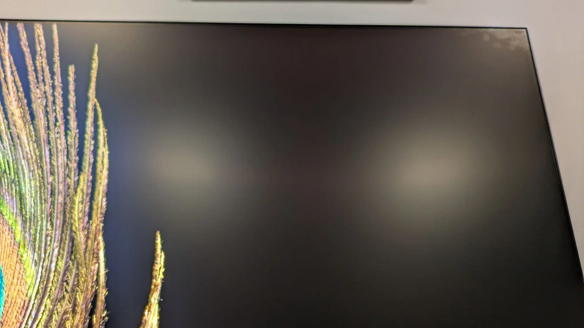 Sony Bravia 9 II with overhead light reflection on screen. It does a great job of reducing mirror-like reflections 