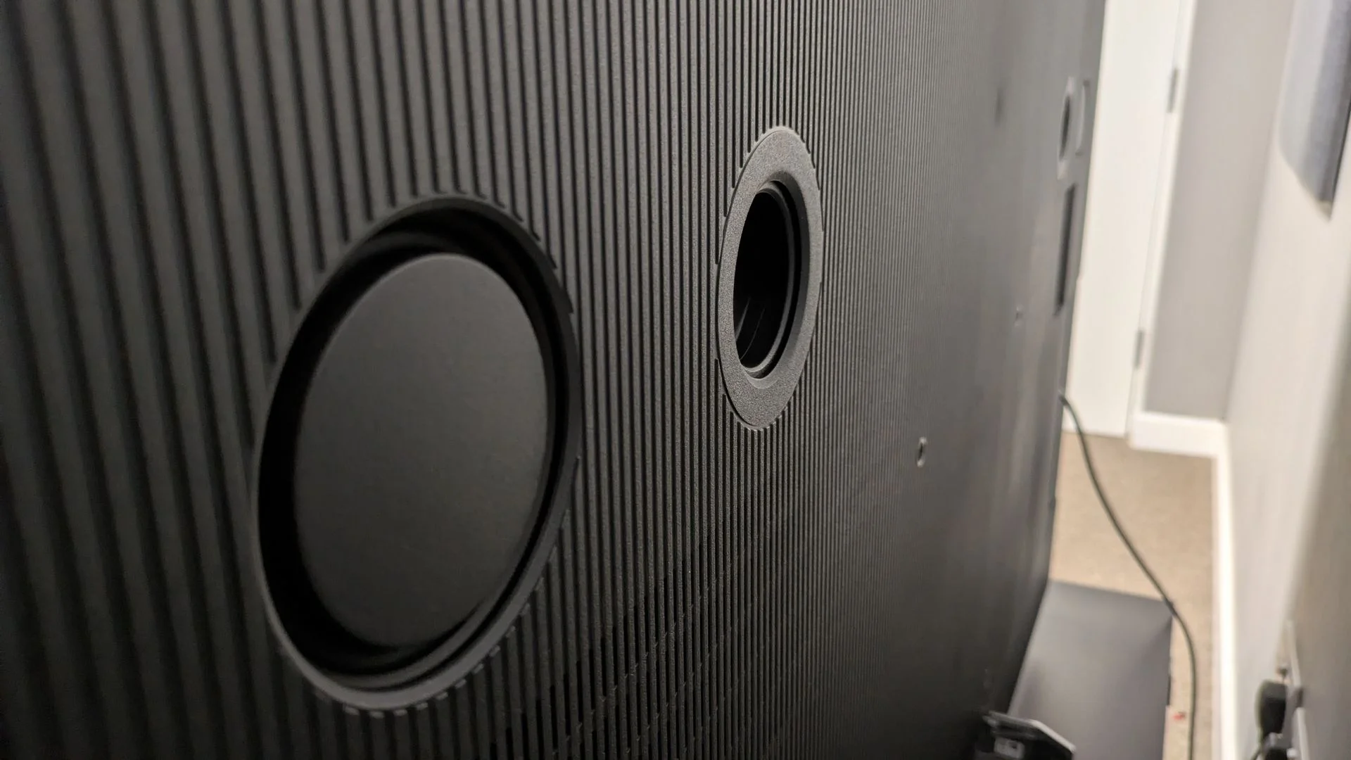 Sony Bravia 9 II speakers on rear panel of TV