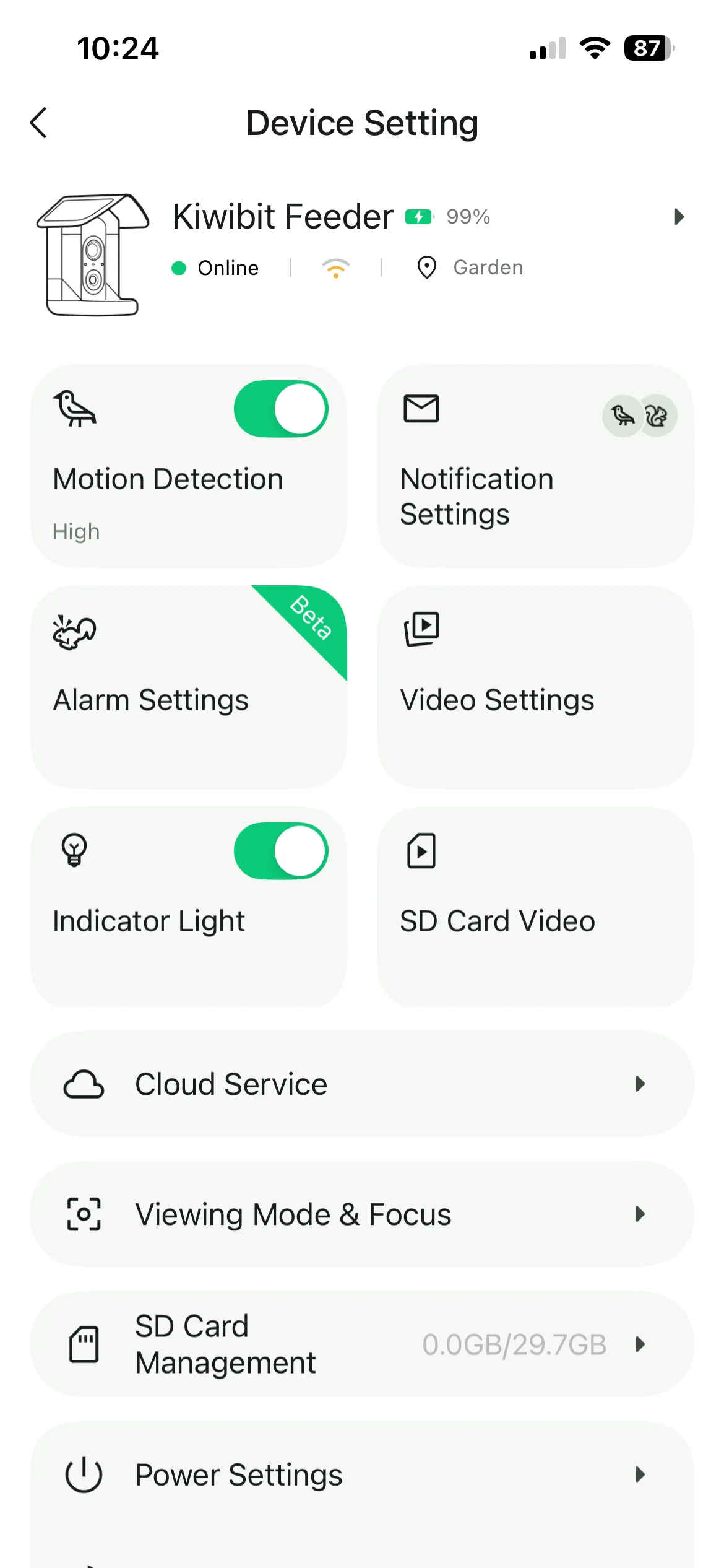 Kiwibit Bird Feeder 2 Pro app screenshots