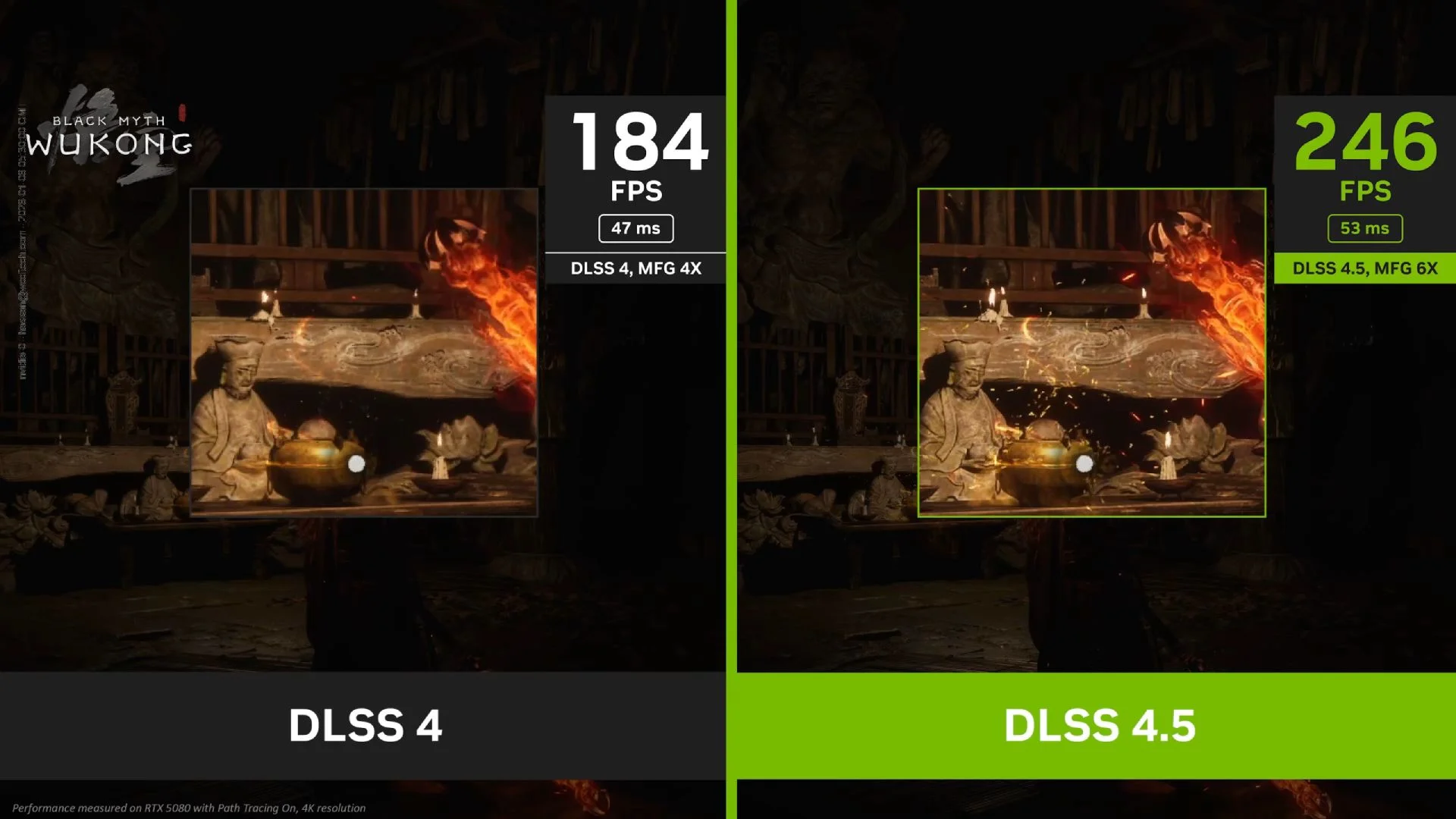 Nvidia DLSS 4.5 in action with 4x MFG