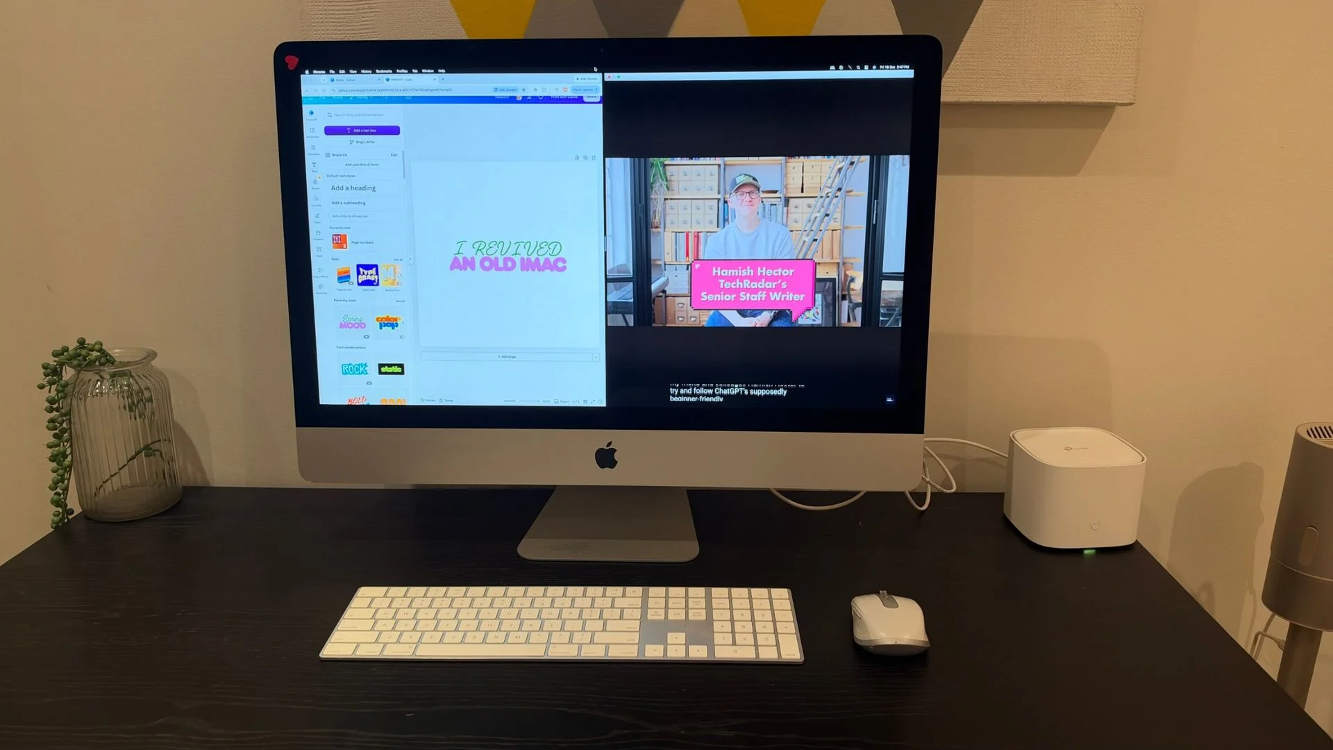 2013 iMac on a computer desk