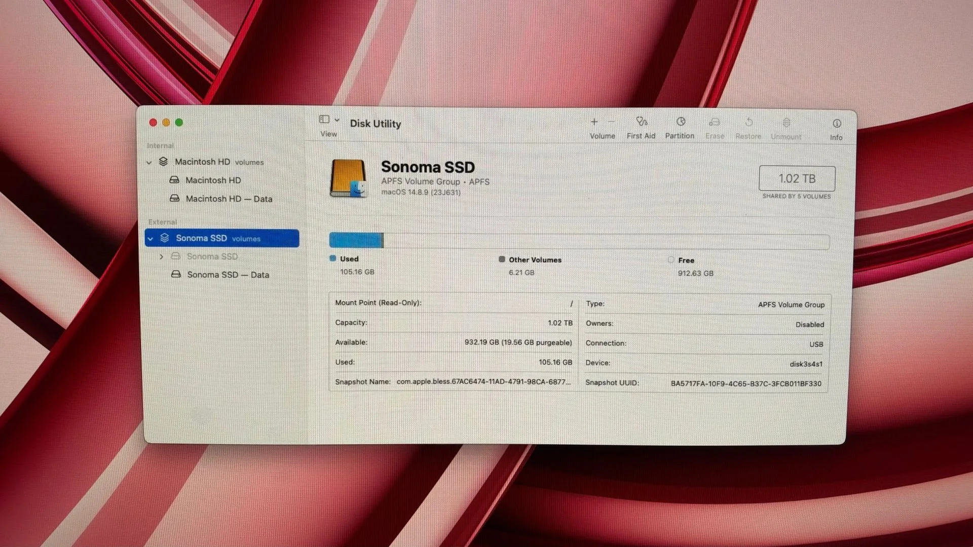 About this Mac info window