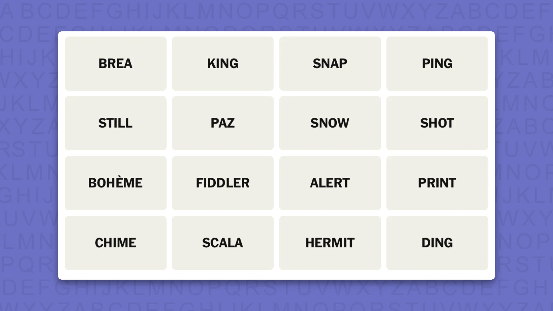 NYT Connections hints for game 1224 on a purple background