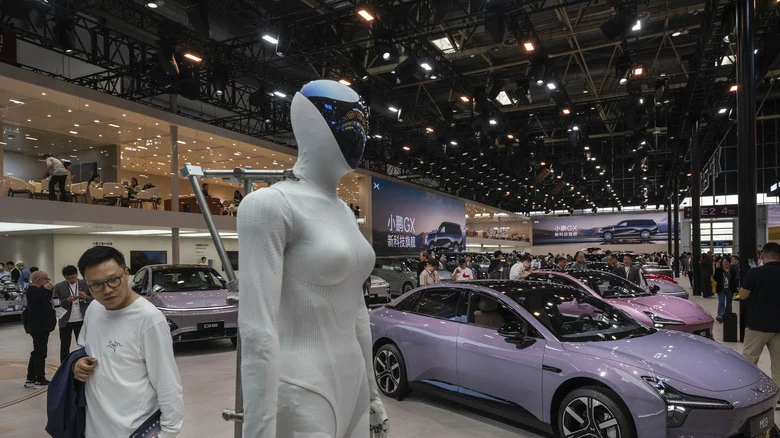 XPENG's humanoid robot on display.
