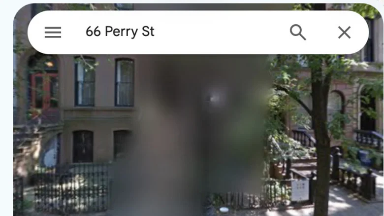 This property at 66 Perry St. in New York is blurred out in Google Street View.